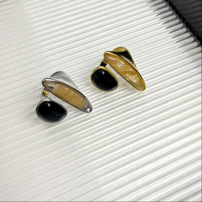 Bague ouverte irrégulière de style français élégante et rétro pour femmes occasions spéciales style classique romantique et luxueux