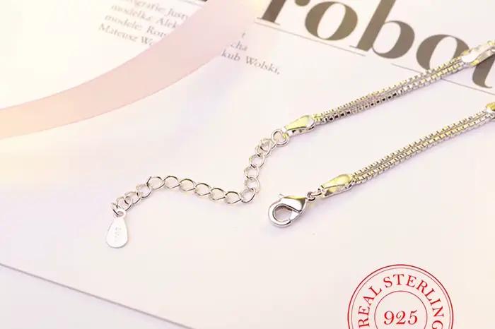 Authentique 925 en argent Sterling sans fin amour infini chaîne lien réglable femmes Bracelet de luxe