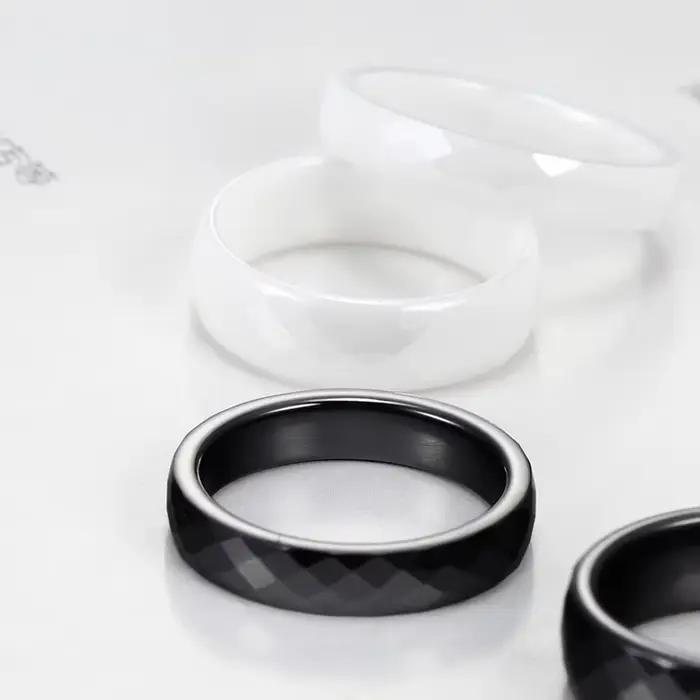 Bague en céramique découpée à la main pour femme