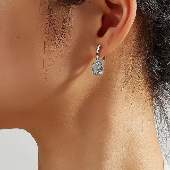 Boucles d'Oreilles promenales en Argent Sterling 925 pour Fille