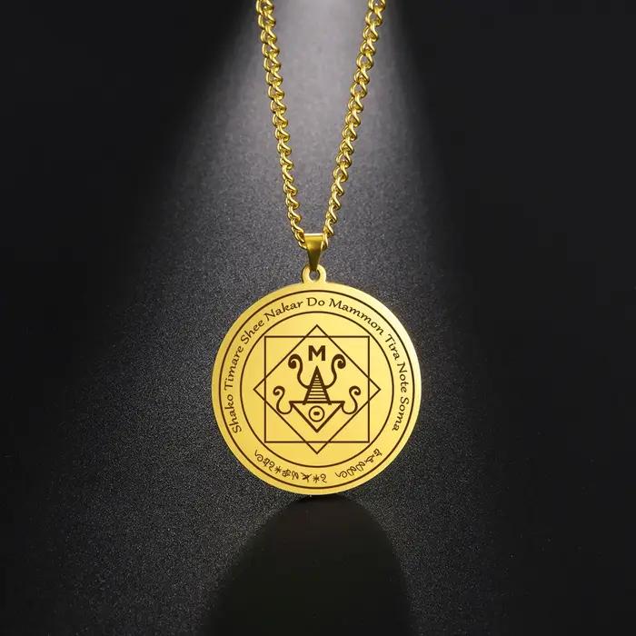 LIKGREAT Mammon collier argent Talisman colliers abondance prospérité