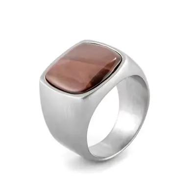 Bague en Pierre Tigre Noir et Blanc pour Homme et Femme