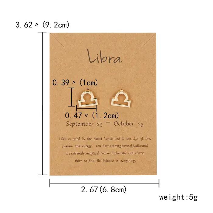 12 Constellation symbole boucles d'oreilles signe du zodiaque bijoux cadeau pour les femmes astrologie scorpion lion