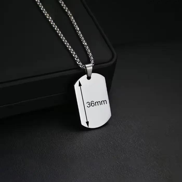 Colliers personnalisés en acier inoxydable, pendentif avec texte de Logo Photo gravé pour femmes et