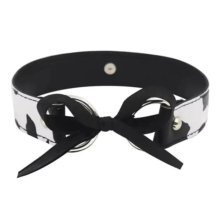 Collier ras du cou en cuir imprimé animal de compagnie pour femmes style moderne occassions spéciales et quotidiennes