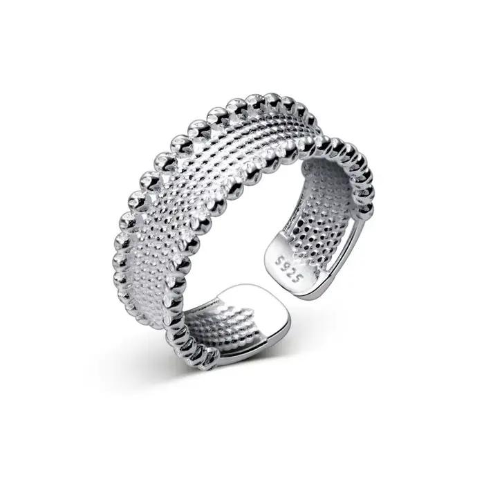 Bagues larges Vintage en argent Sterling 925 originales pour femmes, bague de fiançailles de mariage