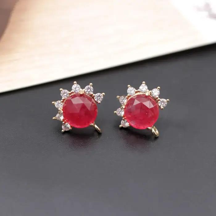 6 paires de boucles d'oreilles en pierre de Labradorite