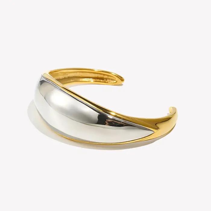 E.B.belle-Bracelet minimaliste en patchwork deux documents pour femme