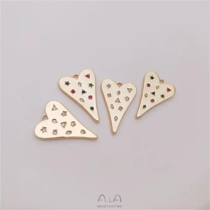 Pendentif Cœur En Or Véritable 14 Carats À Personnaliser Collier Bijoux Occasions Spéciales