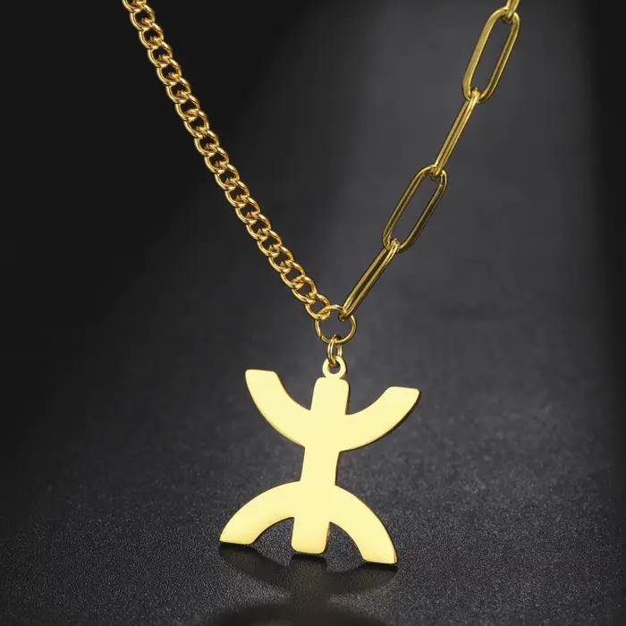 LIKGREAT – collier avec lettres amazigh africaines pour femmes