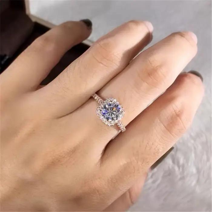 CC Bijoux bagues de mode pour femmes bague de luxe couleur or carré pierre Anneau Bijoux de fiançailles Bague de mariage de mariée CC627