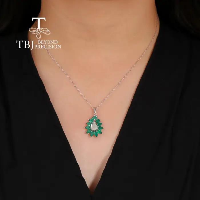 Collier pendentif en agate verte naturelle de luxe 2026 avec opale