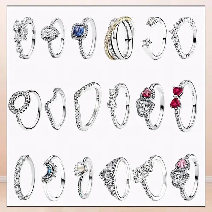 Bague en argent 925 - Design tendance - Convient aux hommes et aux femmes - Accessoire de bijouterie - Peut être offert en cadeau