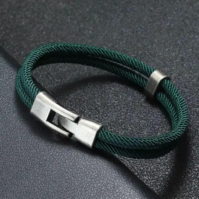 Nouveaux hommes corde Bracelets Vintage macramé Bracelet Festival accessoires correspondant Wrap Bra