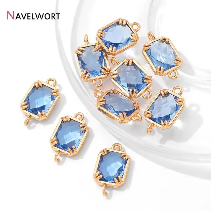 Pendentif en verre cristal plaqué or 18 carats