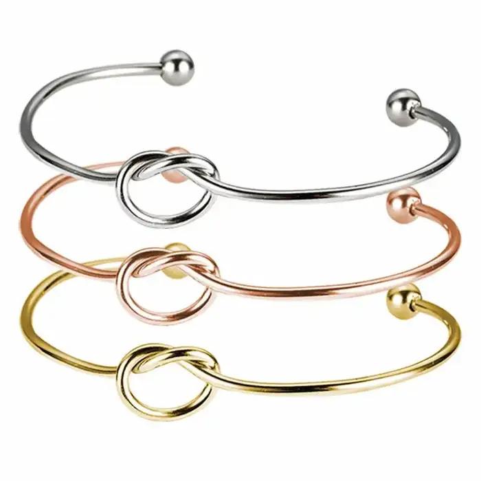 Bracelet en acier inoxydable plaqué or rose ajustable pour femme élégance moderne occasions spéciales