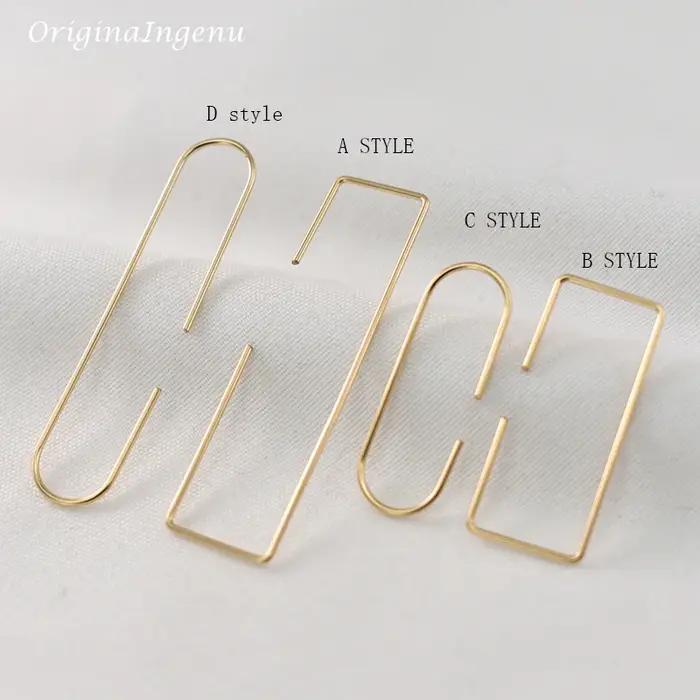 Boucles d'oreilles minimalistes en argent faites à la main pour femmes