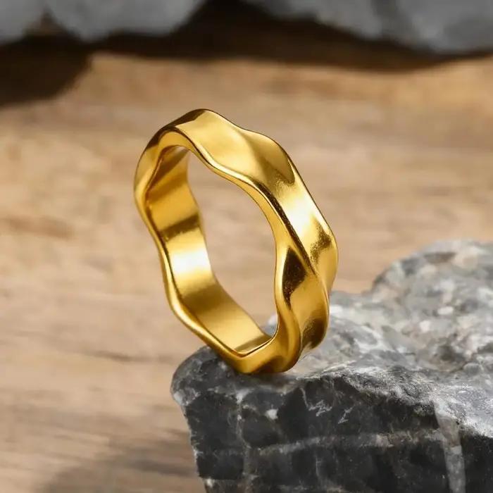 Vnox-Bague de doigt en acier inoxydable pour hommes et garçons