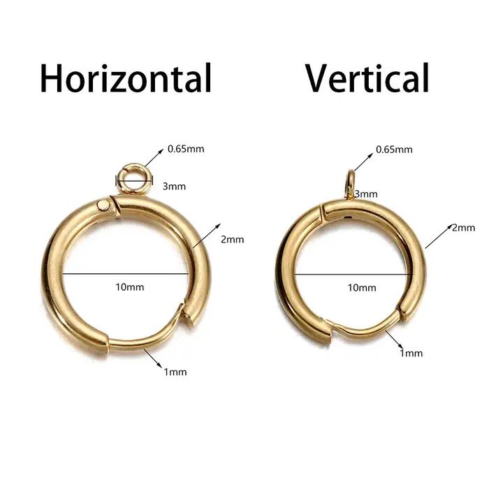 Boucles d'Oreilles Huggie en Acier Inoxydable