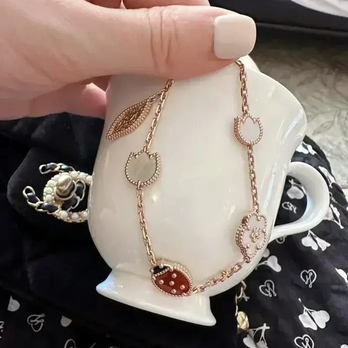 Bracelet coccinelle en argent Sterling 925