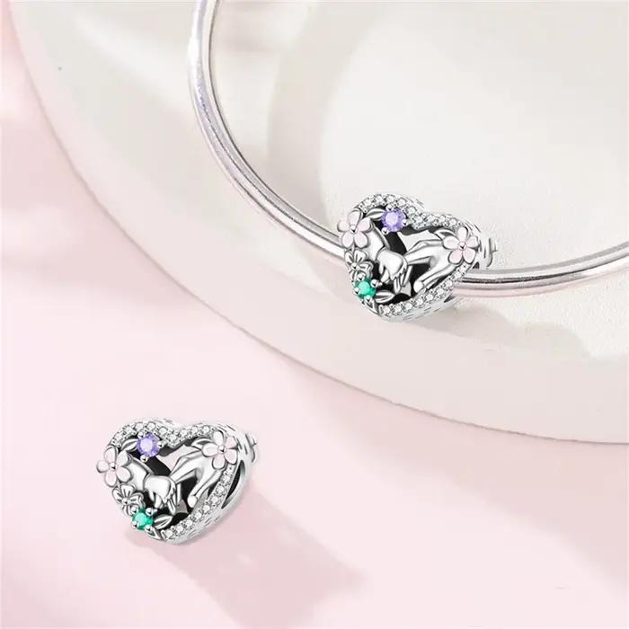 Breloque Perle en Argent Sterling 925 Mains de Parents et Enfants Entrelacées Compatible Bracelet Original DIY Style Famille Occasion Spéciale Cadeau Fête Anniversaire Naissance Baptême