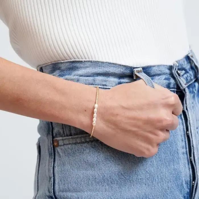 KKBEAD Miyuki Bracelets pour Femme cadeau de luxe Bracelet de perles naturelles couleur or perles Simple mince Pulseras Femme bijoux de mode