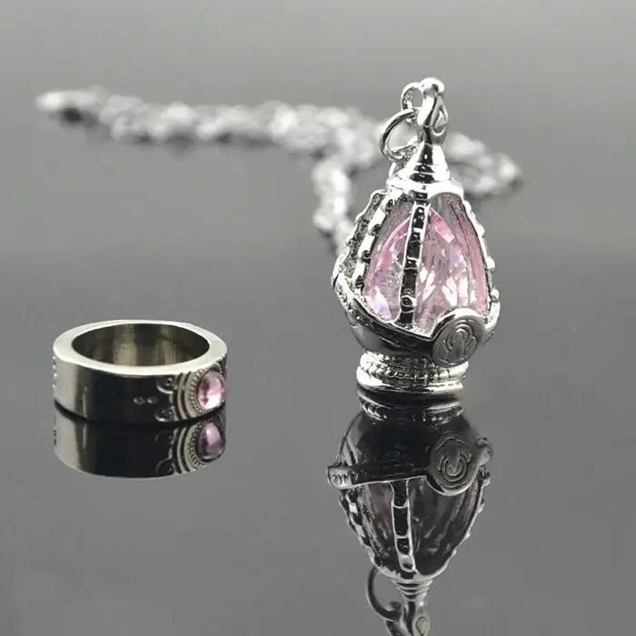 Collier pendentif Chic Soul Gem alliage de zinc pour filles occasions spéciales anime cosplay bijoux女性魔法动漫角色风格时尚珠宝挂件套装黄铜合金 для女孩的魔法动漫角色风格时尚珠宝挂件套装黄铜合金