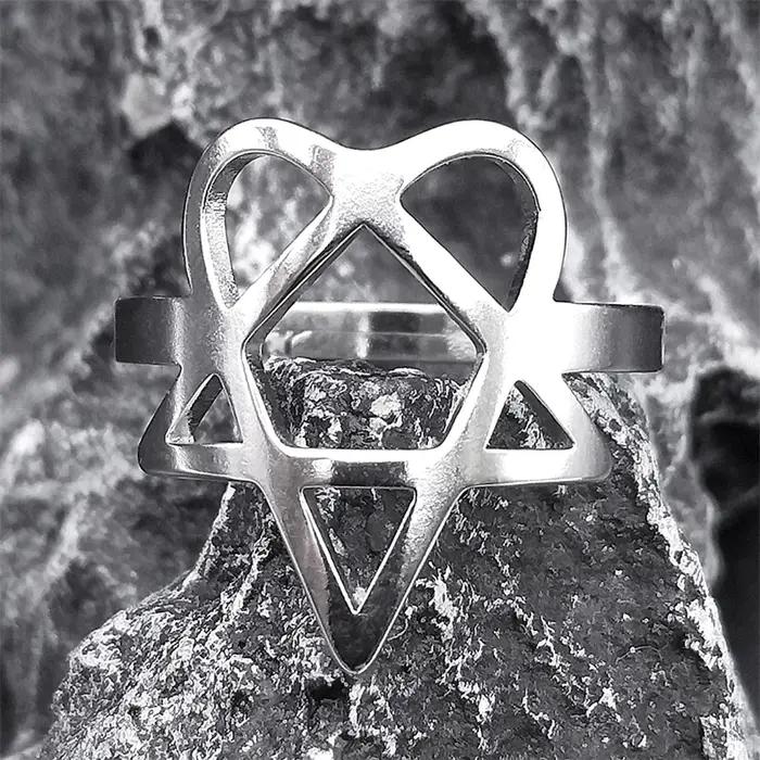Rock Music Him Heartagram – bagues pour hommes et femmes