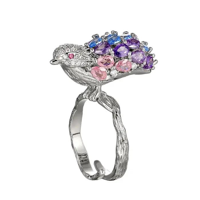 Bague Ajustable Arc-en-ciel pour Femme