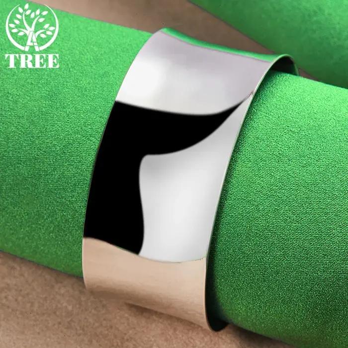 Bracelet ouvert rond large réglable en argent Sterling 925