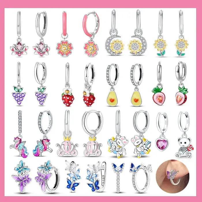 Boucles d'oreilles créoles d'abeille en argent sterling 925 pour filles, bijou romantique et mignon, cadeau d'anniversaire, bijou fantaisie pour femmes, bijou de fantaisie pour jeune fille, bijou pour occasions spéciales