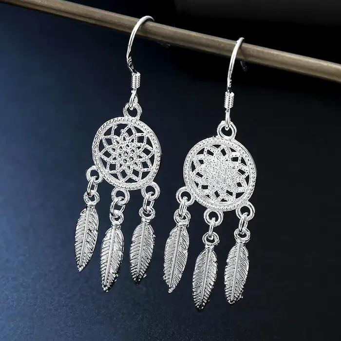 Dream Catcher – boucles d'oreilles Vintage en argent 925 pour femmes, bijoux de luxe fins de mariage