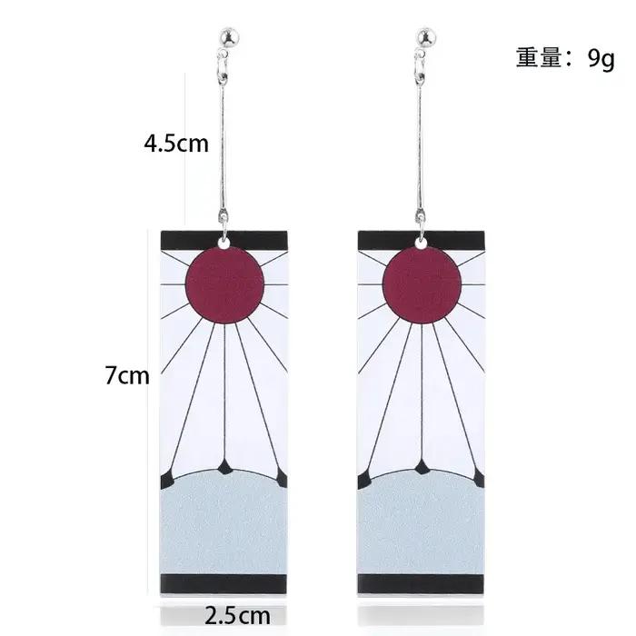 Boucles d'oreilles Tanjiro en acrylique pour femmes et filles