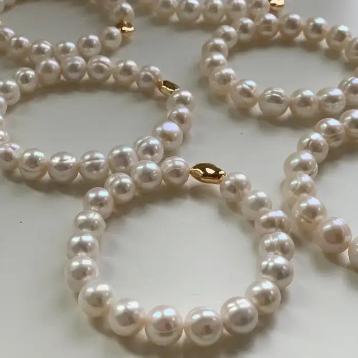 Bracelet de perles d'eau douce naturelles pour femme