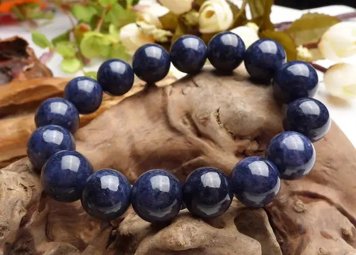 Bracelet en saphir bleu naturel pour femmes et hommes