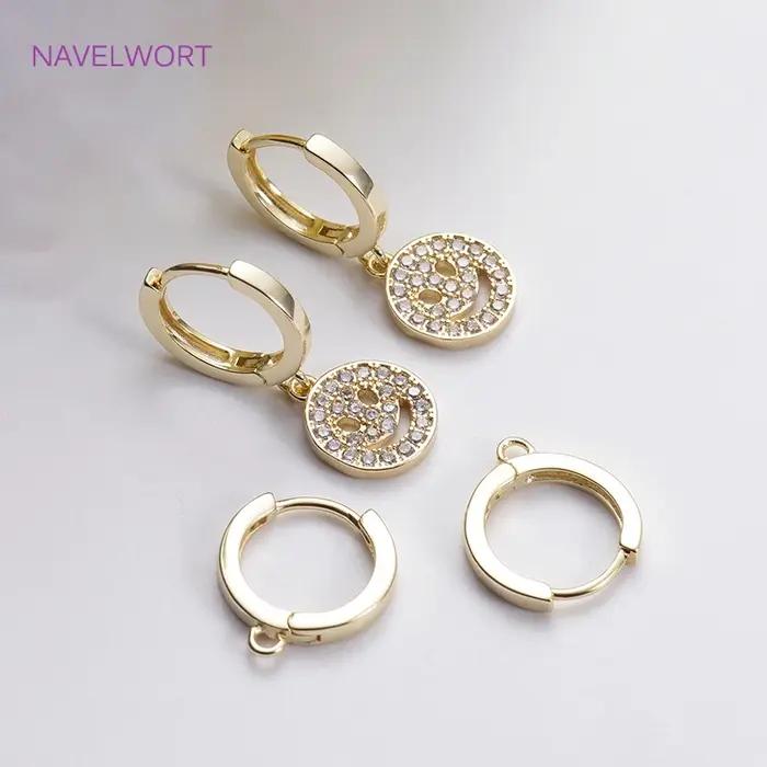 Boucles d'oreilles en laiton plaqué or 14K