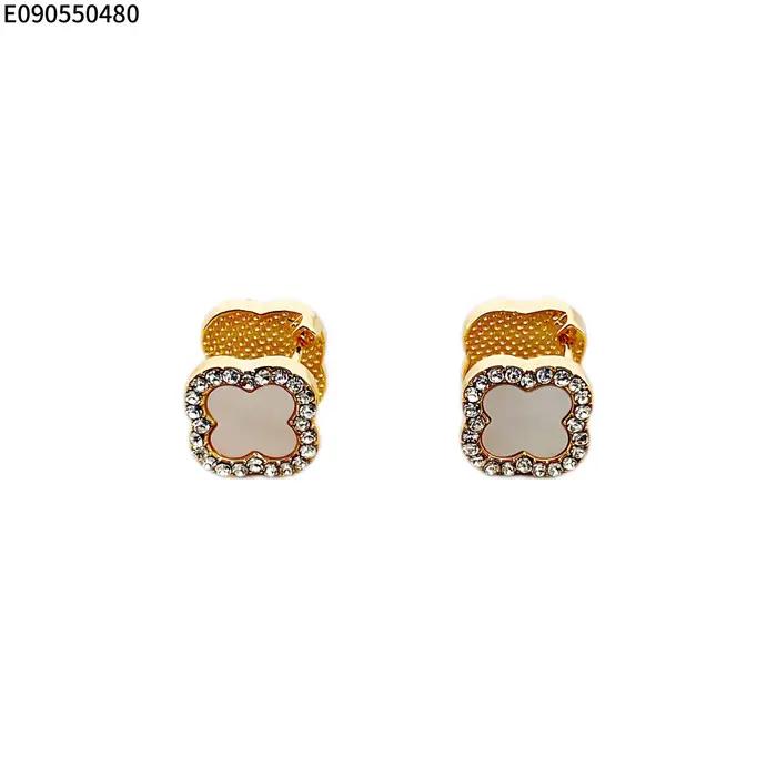 Boucles d'oreilles double face en nacre naturelle