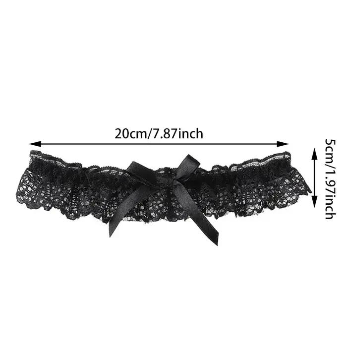 Collier ras du cou en dentelle pour femme motif nœud de nœud style torque bijoux fashion plaqué argent ou or