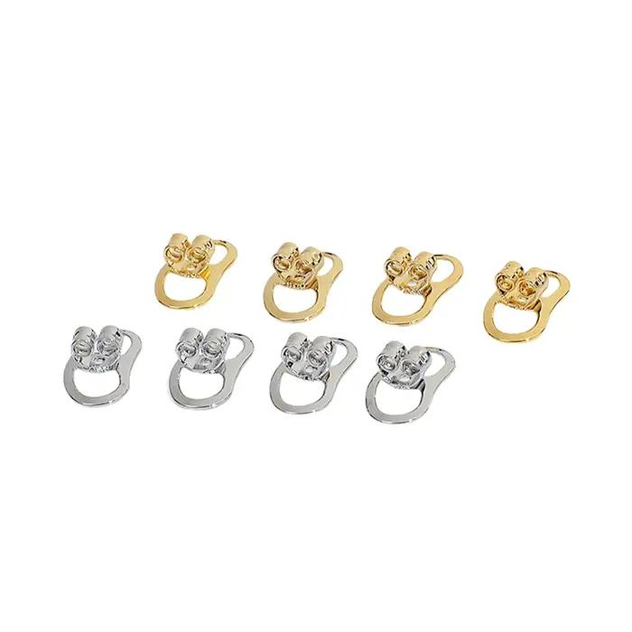 Bouchons de sécurité pour boucles d'oreilles en métal blanc ou noir pour la fabrication de bijoux et les projets DIY occasions spéciales