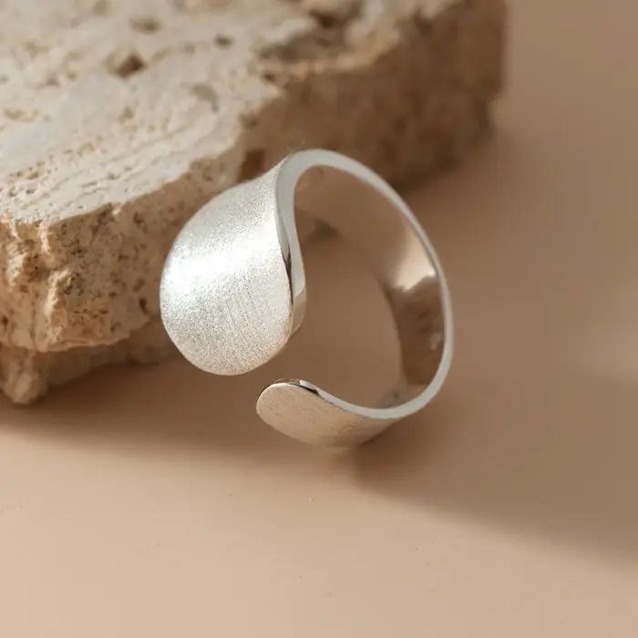 Bague de cocktail en cuivre anenjery pour femmes style moderne design géométrique ajustable pour soirée anniversaire mariage banquets cadeau spécial