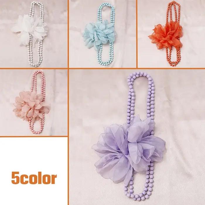 Collier long bohème élégant à grandes fleurs