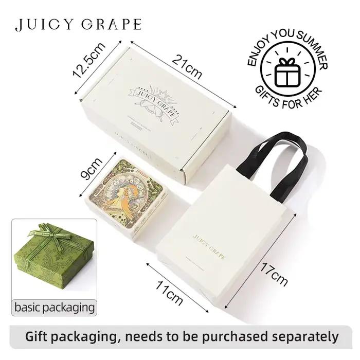 Juciy raisin 3D stéréoscopique Sika cerf boucles d'oreilles 925 argent aiguille à la main émail bijoux cerf boucles d'oreilles cadeau Unique