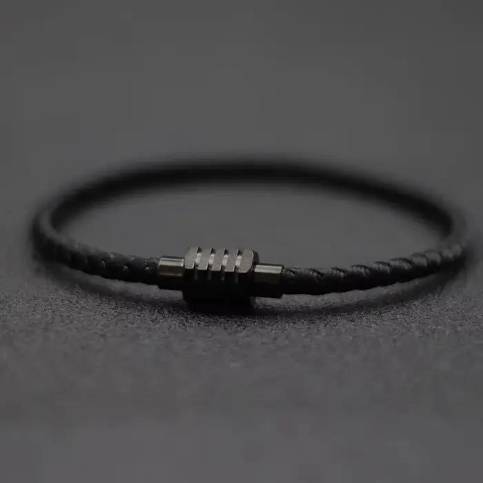Bracelet à cordon en acier inoxydable pour Homme, accessoire magnétique assorti, cadeau pour petit ami, nouveauté