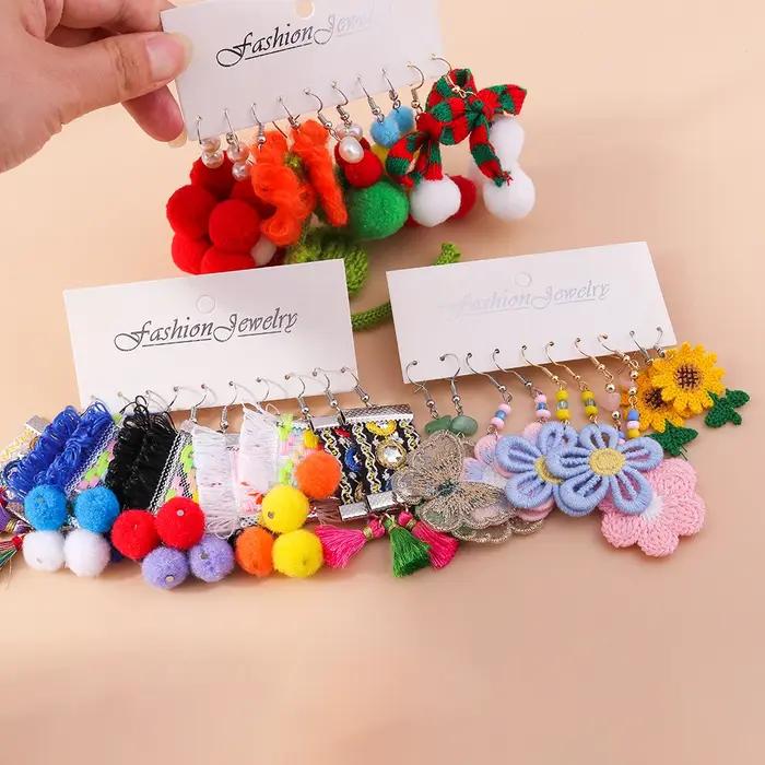 Boucles d'oreilles faites à la main pour femmes et filles
