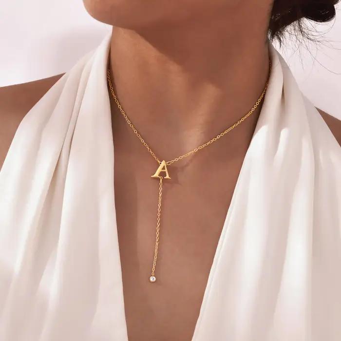 Colliers de la présidence initiale Lariat pour femmes