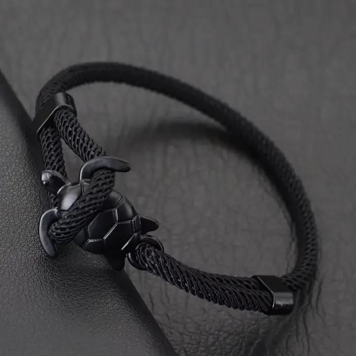 Bracelet tortue Marine Unique pour hommes, corde réglable coulissante, plage d'été, fil nautique, Braslet de loisirs