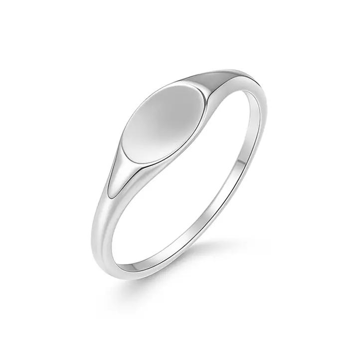 Bague chevalière gravée personnalisée en argent Sterling 925 véritable pour femmes et hommes