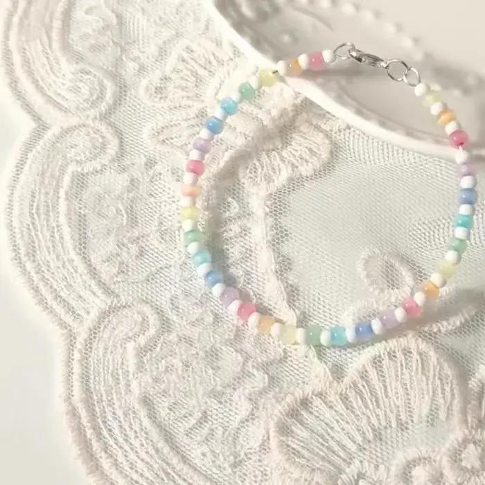 Bracelet imixlot bohème perles colorées pour femmes et filles simple doux polyvalent bijou occasion spéciale cadeau fantaisie chic