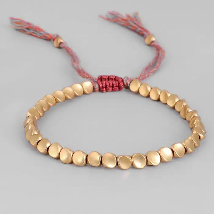 Bracelets tibétains bouddhistes en cuivre pour hommes et femmes