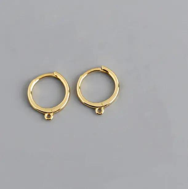 Ensemble de Boucles d'Oreilles Rondes Fermées en Argent Sterling 925